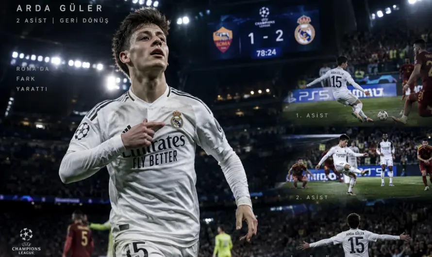 Arda Güler’in Roma Deplasmanındaki Sihri: Real Madrid’i İpten Alan Performans